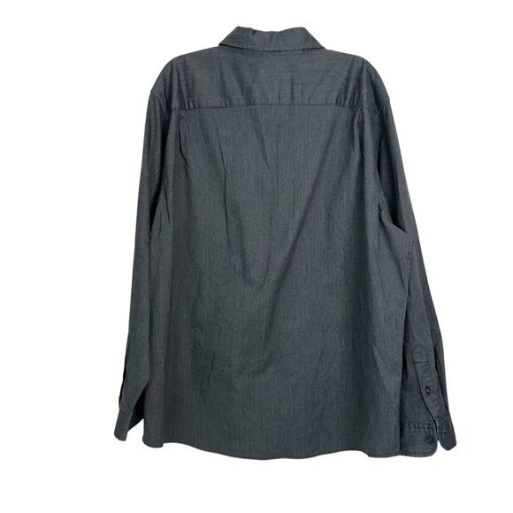 Wrangler Mens Grey Long-Sleeve Button-Up Work Shirt Size 2XL Cotton Blend - Picture 8 of 12